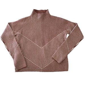 Cynthia Rowley striped mock sweater XS